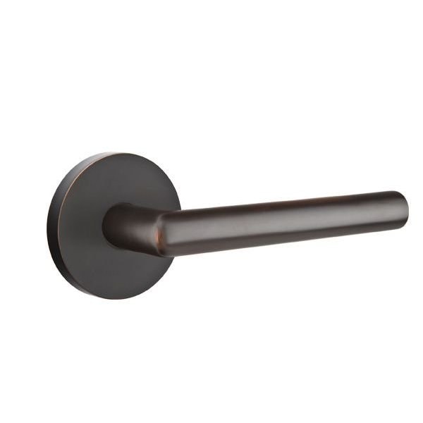 Emtek Stuttgart Lever Right Hand 2-3/8 in Backset Privacy w/Disk Rose for 1-1/4 in to 2 in Door 5209STUUS10BRH - main